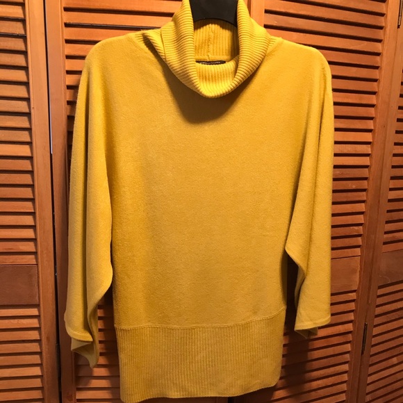 BCBGMaxAzria Sweaters - BCBG MaxAzria Mustard Cowl Neck Sweater